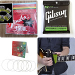 Žice za gitaru Fender i Gibson, metalne i plastične, čistač žica!